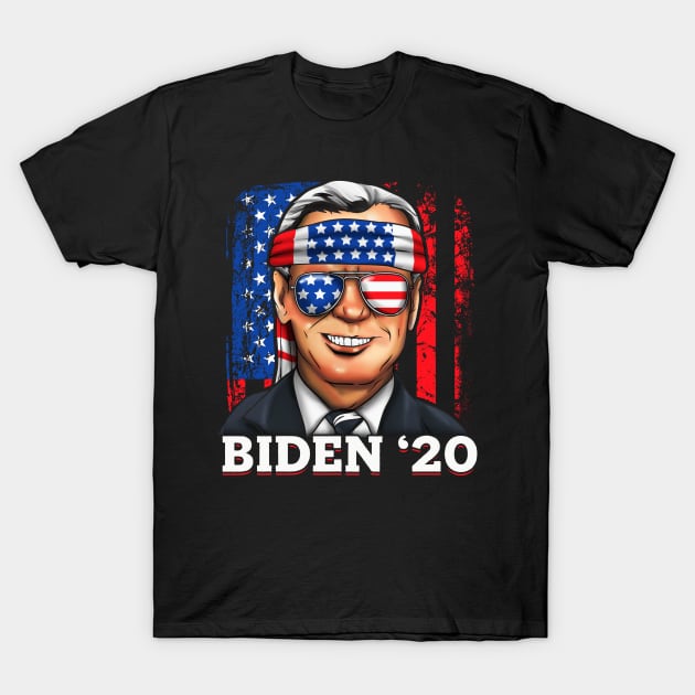 Joe Biden 2020 President Democrat Patriotic USA T-Shirt by E